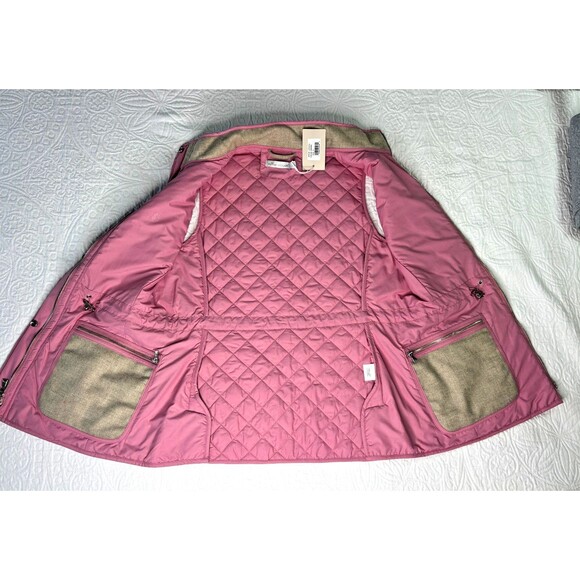 Peter Millar Golf Womens Addison Quilted Travel Full Zip Golf Vest Rose‎ SM NEW - Picture 11 of 16